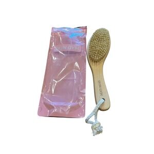 Skin Gym Dry Body Brush Natural Bristles Wood Handle Lymphatic Drainage Unsealed